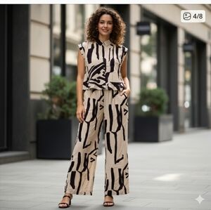 Stylish Black and White Women's Pants